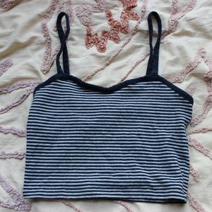Forever 21 striped cropped tank top